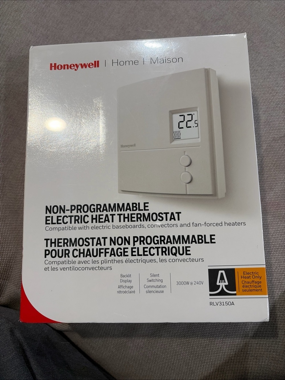 Honeywell White Non-Programmable Electric Heat Thermostat